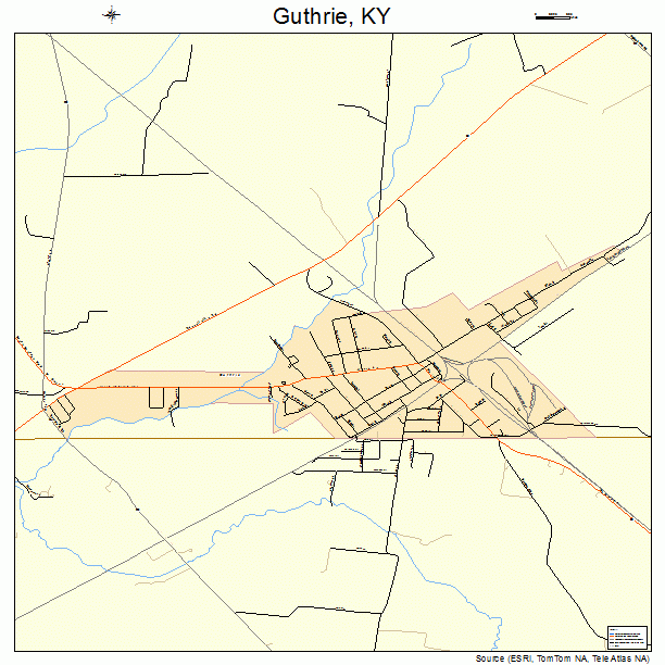 Guthrie, KY street map