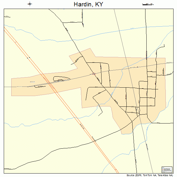 Hardin, KY street map