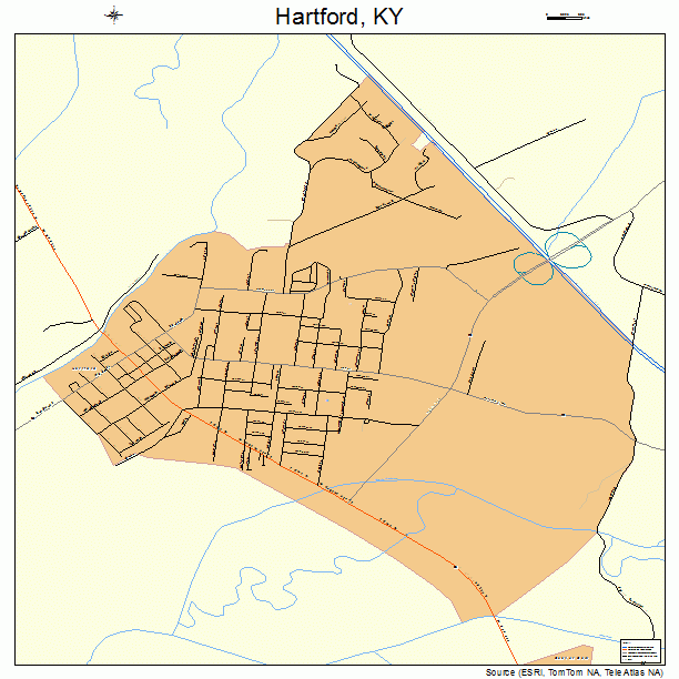 Hartford, KY street map