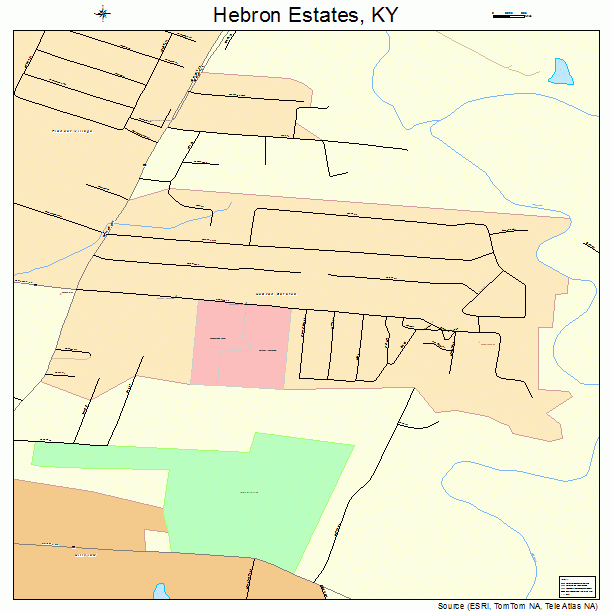 Hebron Estates, KY street map