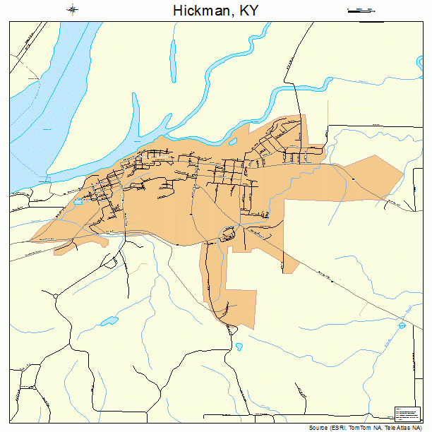 Hickman, KY street map
