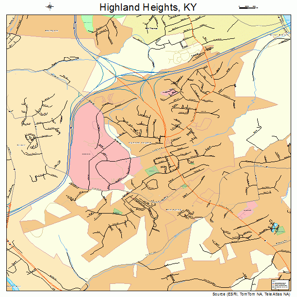 Highland Heights, KY street map