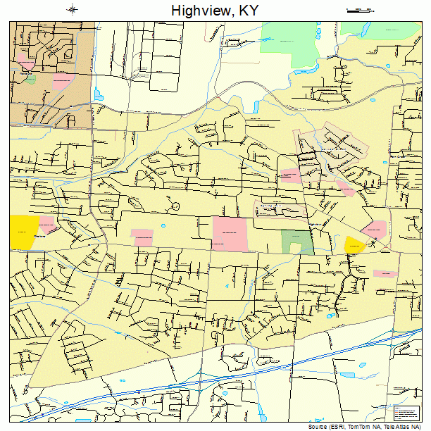 Highview, KY street map