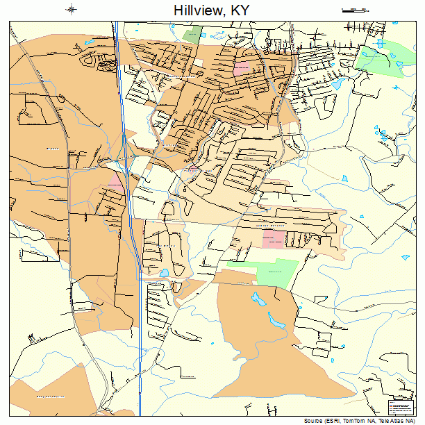 Hillview, KY street map
