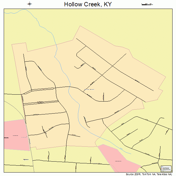 Hollow Creek, KY street map