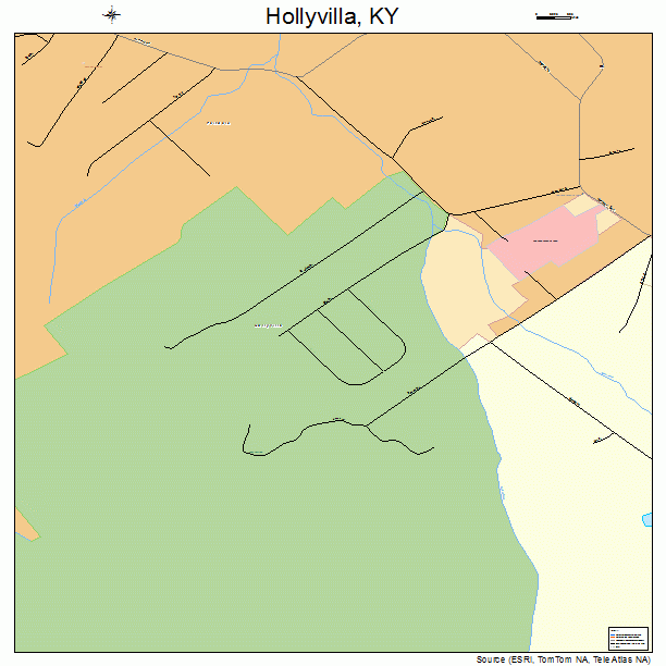 Hollyvilla, KY street map