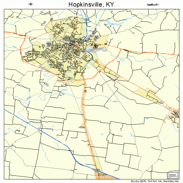 Hopkinsville, KY street map