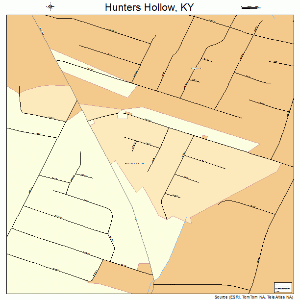 Hunters Hollow, KY street map