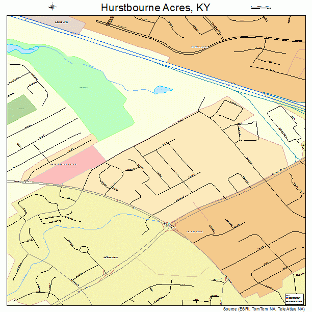 Hurstbourne Acres, KY street map