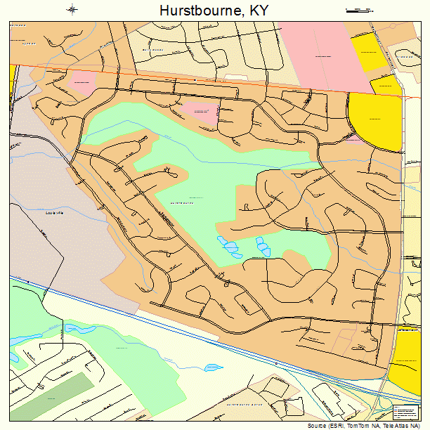 Hurstbourne, KY street map