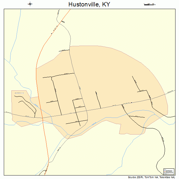 Hustonville, KY street map