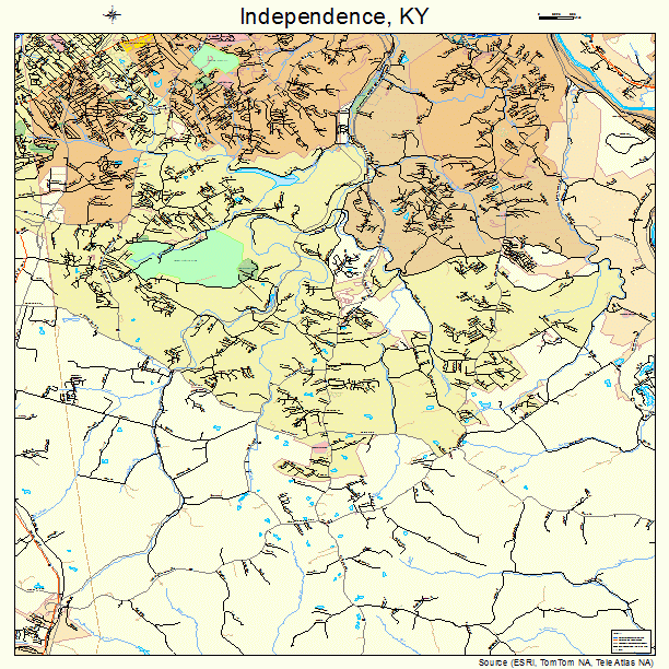 Independence, KY street map