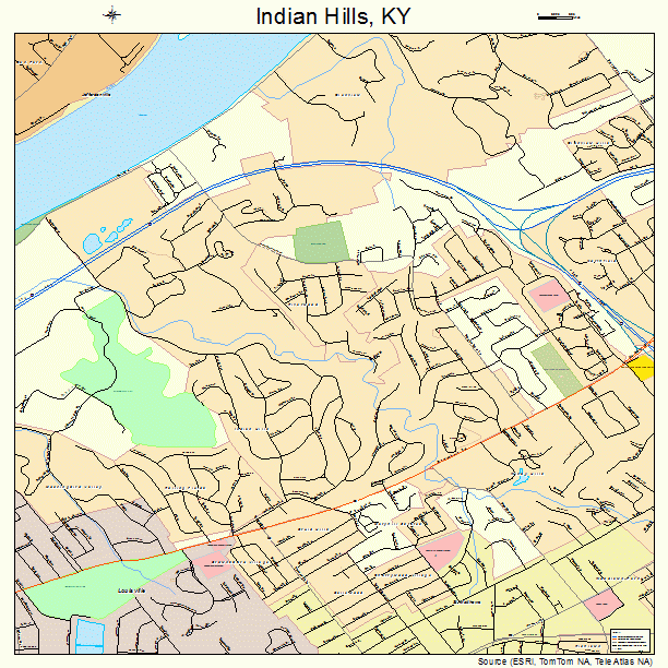 Indian Hills, KY street map