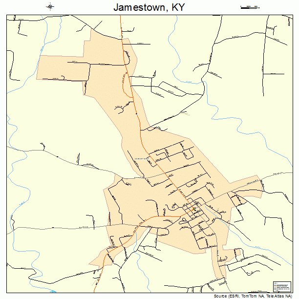 Jamestown, KY street map