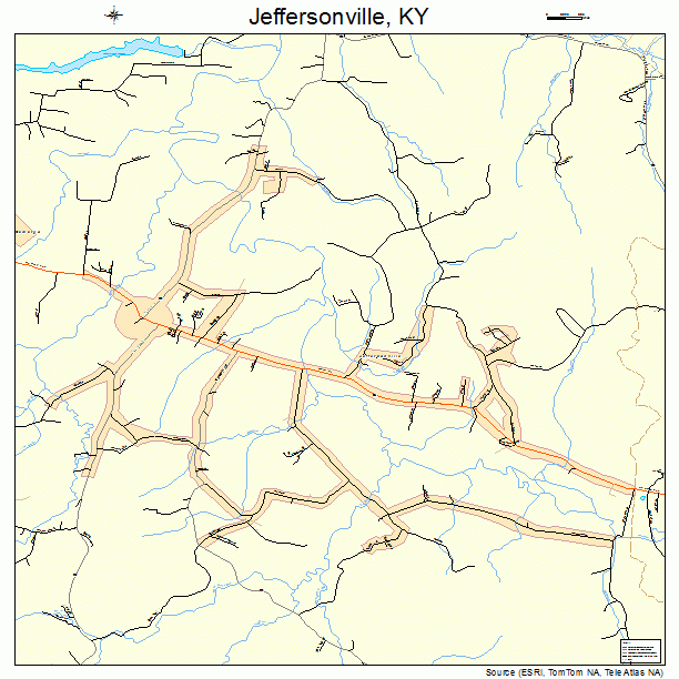 Jeffersonville, KY street map