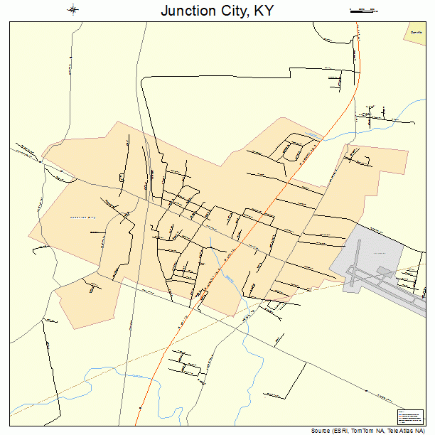 Junction City, KY street map