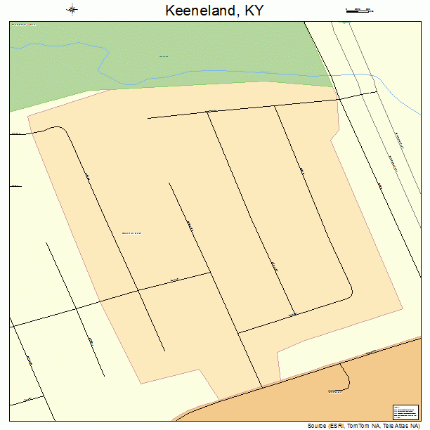 Keeneland, KY street map