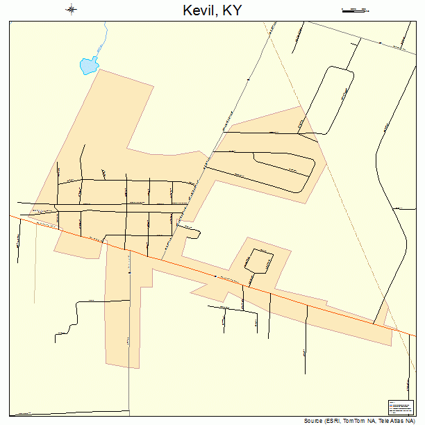 Kevil, KY street map