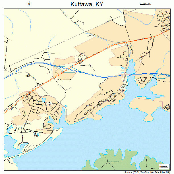 Kuttawa, KY street map