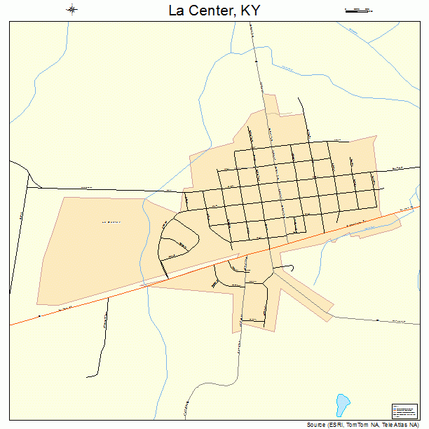 La Center, KY street map