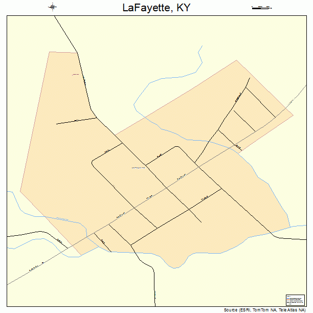 LaFayette, KY street map