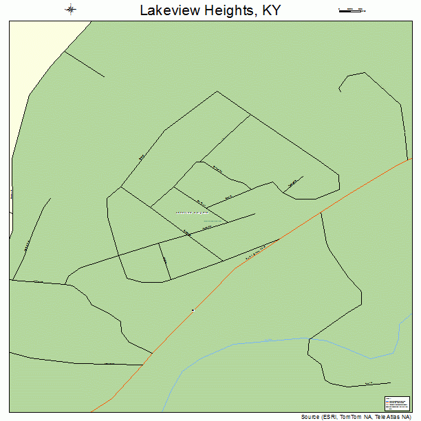 Lakeview Heights, KY street map