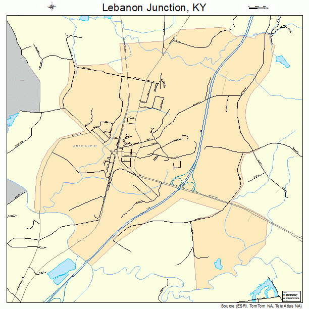 Lebanon Junction, KY street map