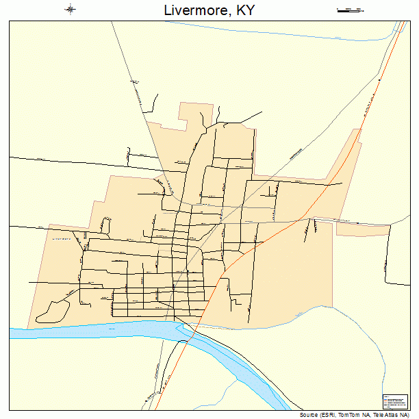Livermore, KY street map