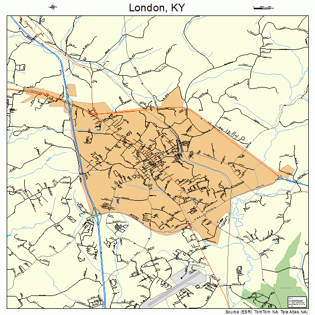 London, KY street map