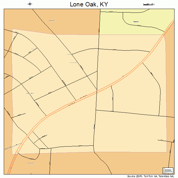 Lone Oak, KY street map