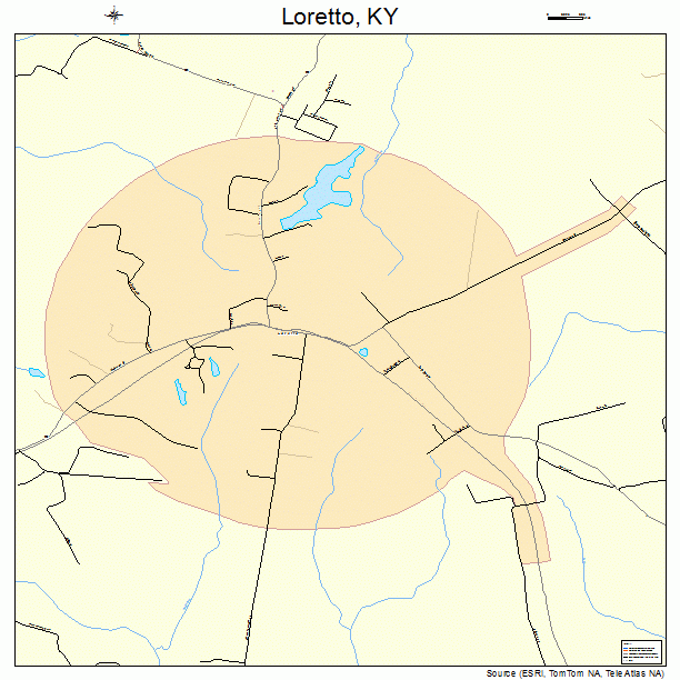 Loretto, KY street map