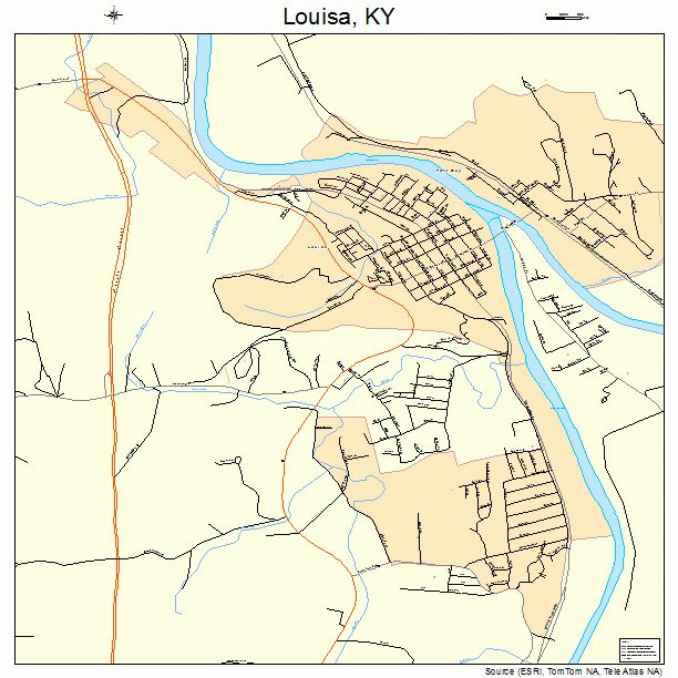 Louisa, KY street map