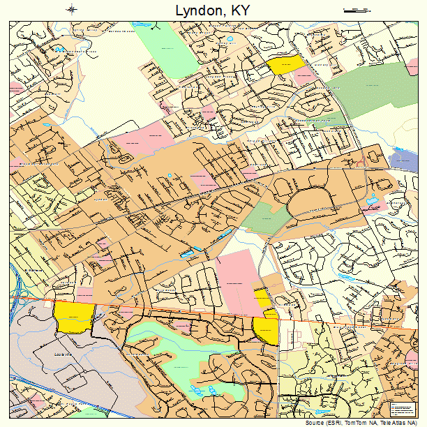 Lyndon, KY street map