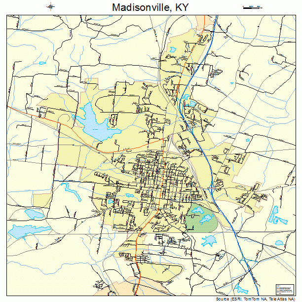 Madisonville, KY street map