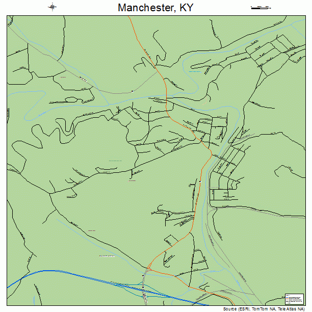 Manchester, KY street map