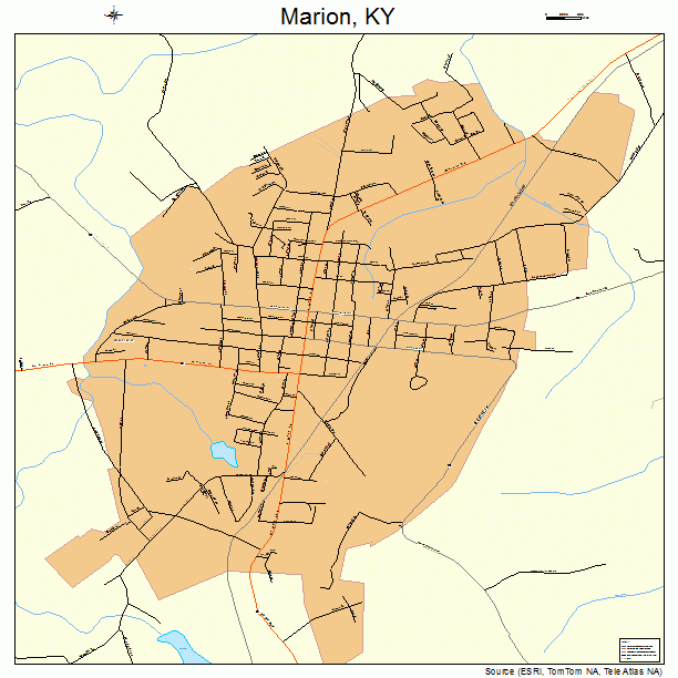 Marion, KY street map