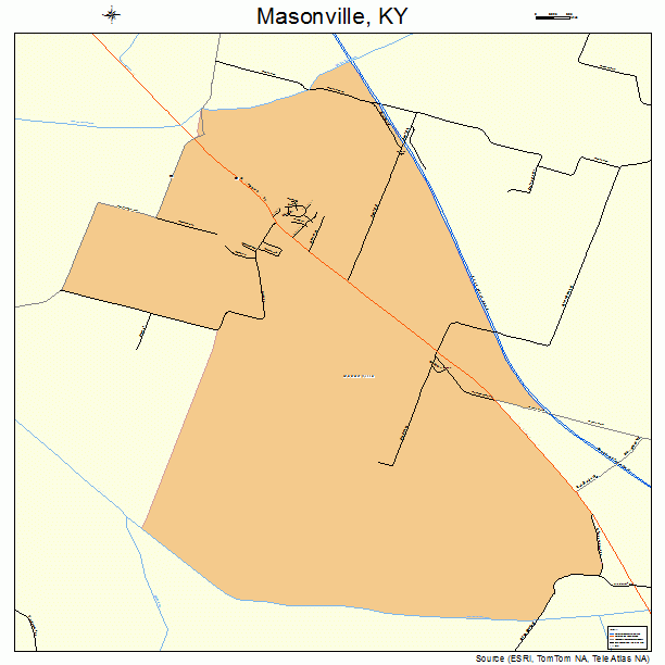 Masonville, KY street map