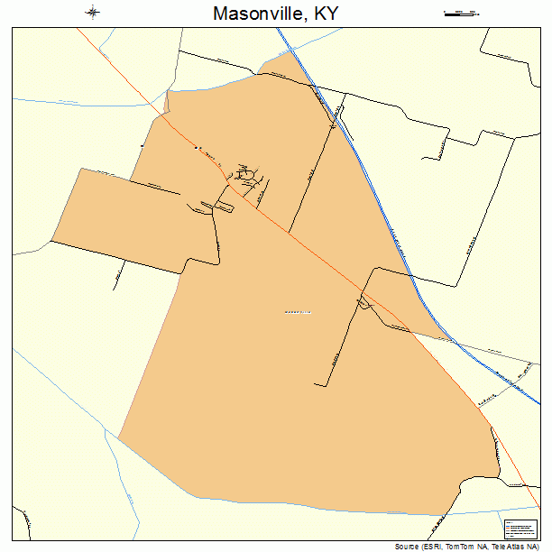 Masonville Kentucky Street Map 2150520