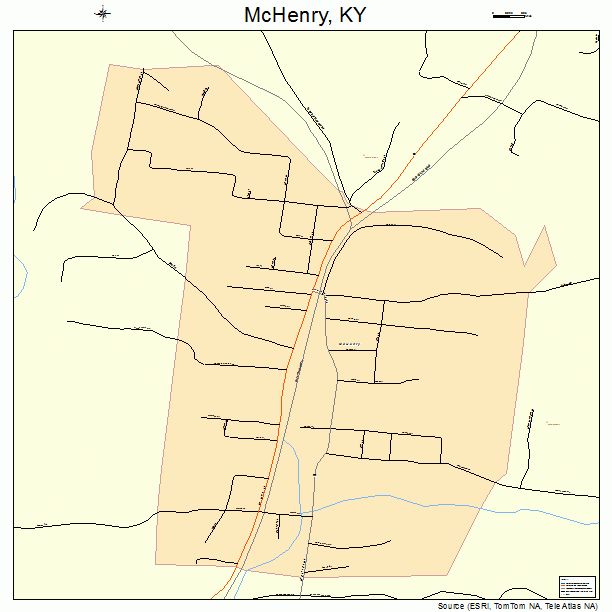 McHenry, KY street map