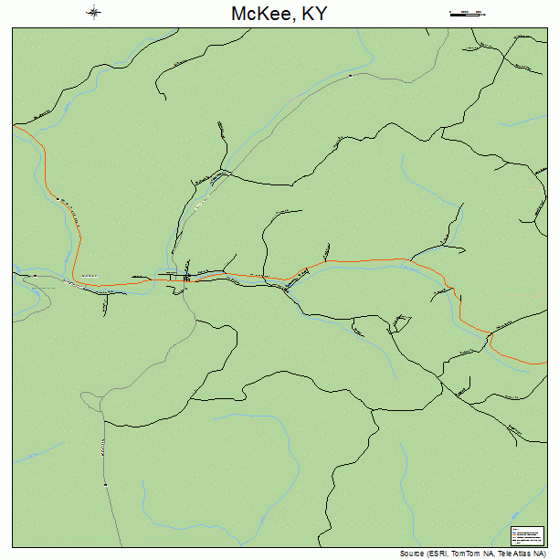 McKee, KY street map