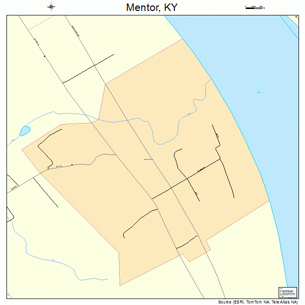 Mentor, KY street map