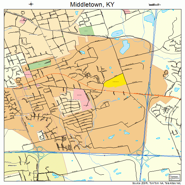 Middletown, KY street map