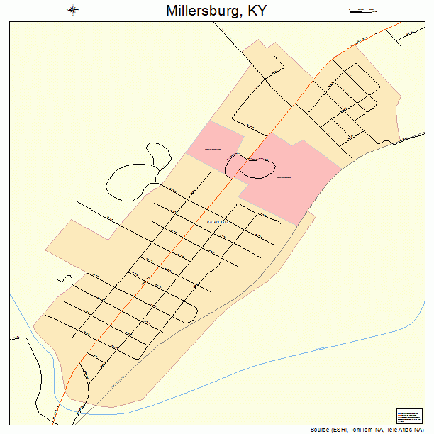 Millersburg, KY street map