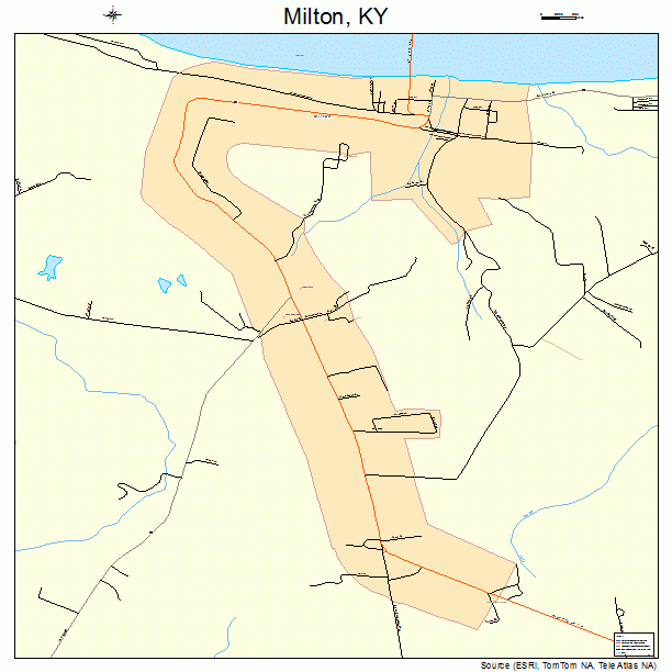 Milton, KY street map