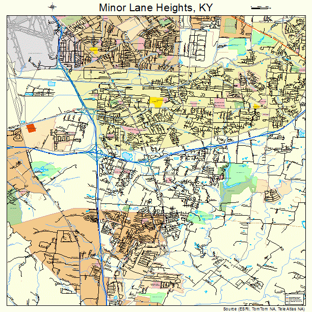 Minor Lane Heights, KY street map