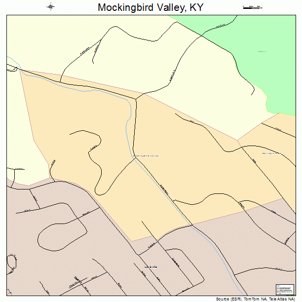 Mockingbird Valley, KY street map