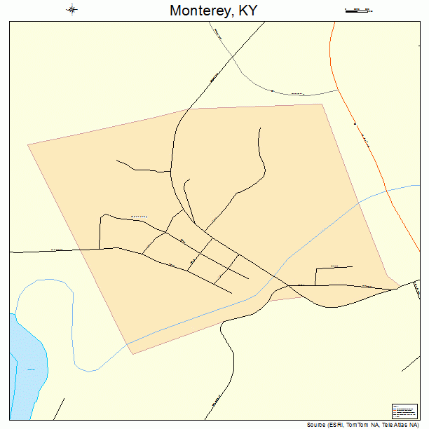 Monterey, KY street map