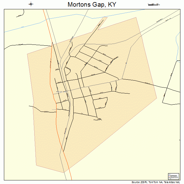 Mortons Gap, KY street map