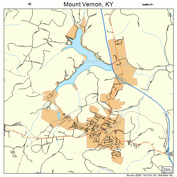 Mount Vernon, KY street map