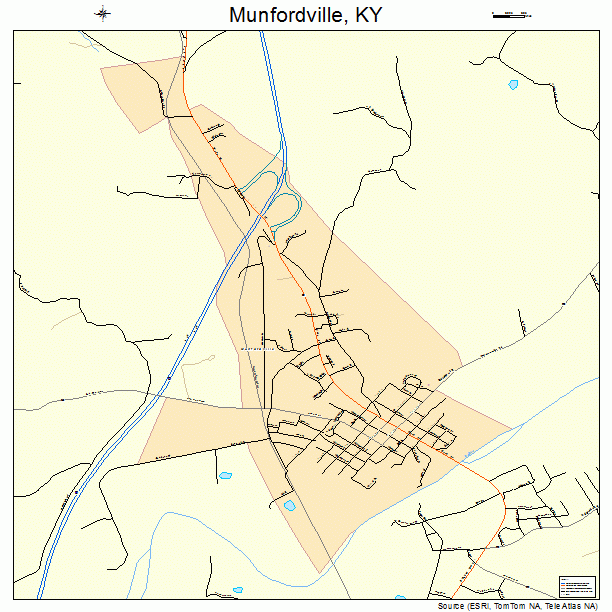 Munfordville, KY street map